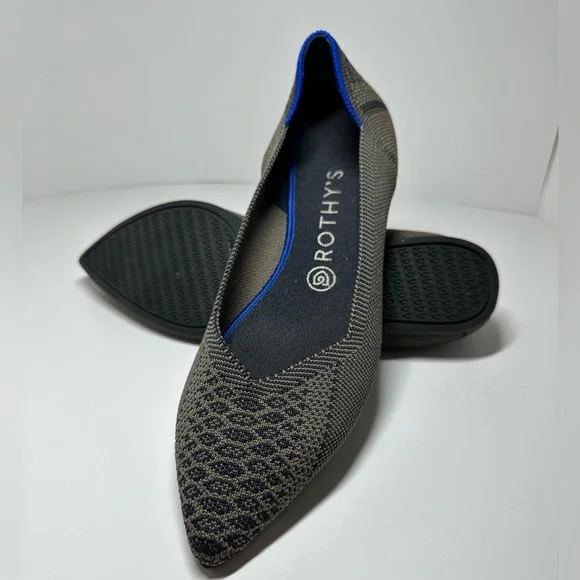 Rothy's RARE Walnut Python Point Flats - Picture 4 of 11